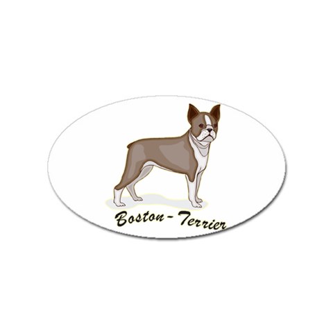 Boston Terrier Sticker (Oval) from ArtsNow.com Front