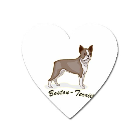 Boston Terrier Magnet (Heart) from ArtsNow.com Front