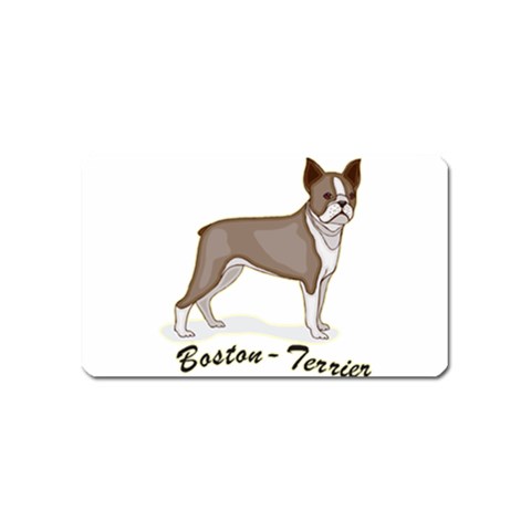 Boston Terrier Magnet (Name Card) from ArtsNow.com Front