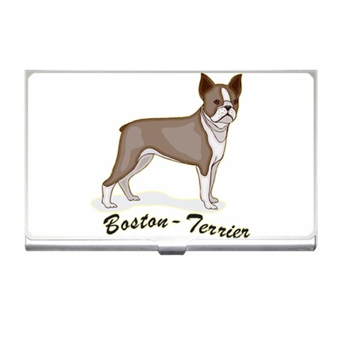 Boston Terrier Business Card Holder from ArtsNow.com Front