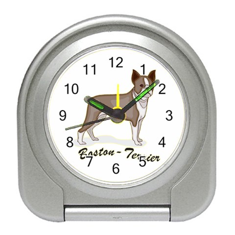 Boston Terrier Travel Alarm Clock from ArtsNow.com Front