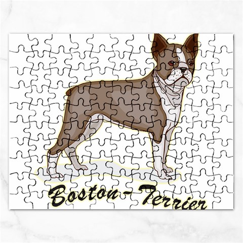 Boston Terrier Jigsaw Puzzle (Rectangular) from ArtsNow.com Front