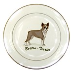 Boston Terrier Porcelain Plate