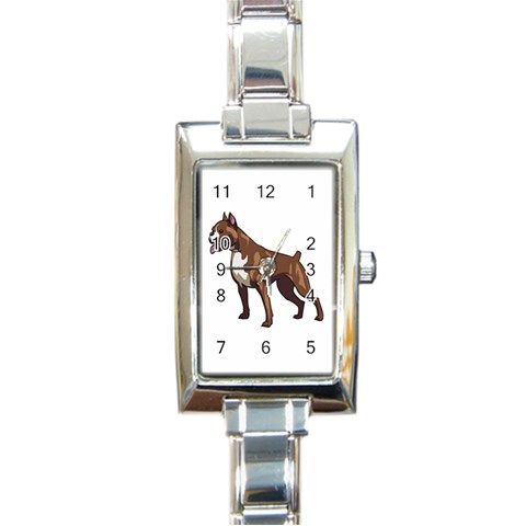 Boxer Rectangular Italian Charm Watch from ArtsNow.com Front