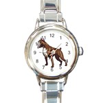 Boxer Round Italian Charm Watch