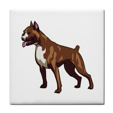 Boxer Tile Coaster from ArtsNow.com Front