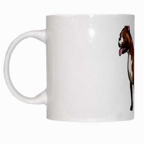 Boxer White Mug from ArtsNow.com Left