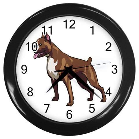 Boxer Wall Clock (Black) from ArtsNow.com Front