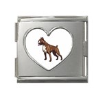 Boxer Mega Link Heart Italian Charm (18mm)