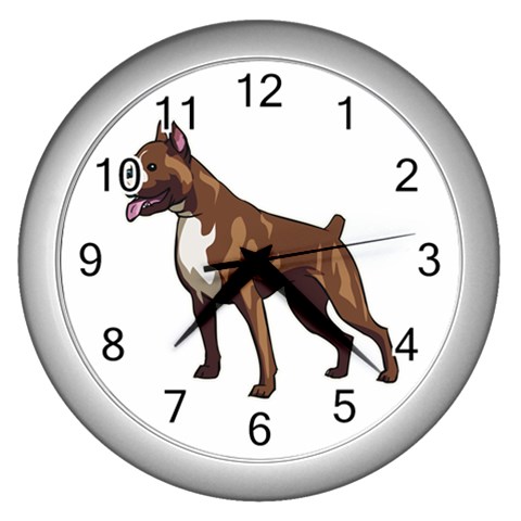 Boxer Wall Clock (Silver) from ArtsNow.com Front