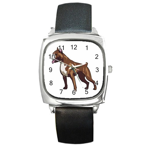 Boxer Square Metal Watch from ArtsNow.com Front