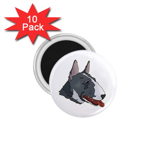 Bull Terrier 1.75  Magnet (10 pack)  from ArtsNow.com Front