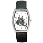 Bull Terrier Barrel Style Metal Watch