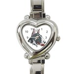 Bull Terrier Heart Italian Charm Watch