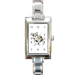 Chihuahua Rectangular Italian Charm Watch