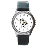 Chihuahua Round Metal Watch