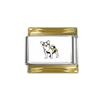 Chihuahua Gold Trim Italian Charm (9mm)