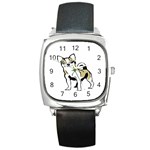 Chihuahua Square Metal Watch