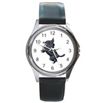 Chihuahua Round Metal Watch