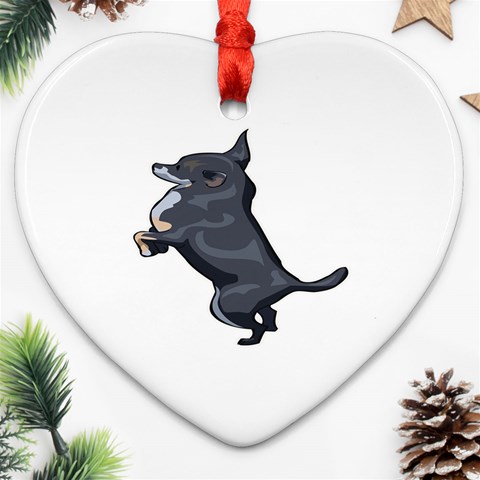 Chihuahua Ornament (Heart) from ArtsNow.com Front