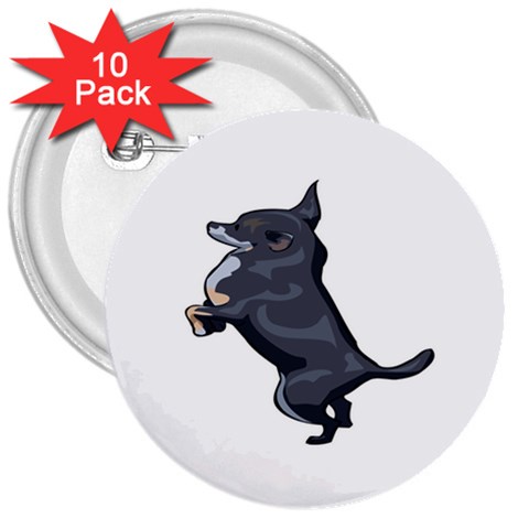 Chihuahua 3  Button (10 pack) from ArtsNow.com Front