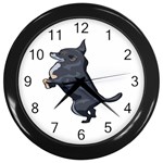 Chihuahua Wall Clock (Black)