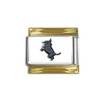 Chihuahua Gold Trim Italian Charm (9mm)