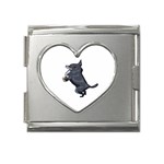 Chihuahua Mega Link Heart Italian Charm (18mm)