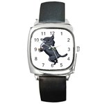 Chihuahua Square Metal Watch