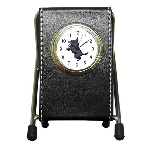 Chihuahua Pen Holder Desk Clock from ArtsNow.com Front