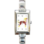 Chinese Crested Rectangular Italian Charm Watch