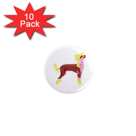 Chinese Crested 1  Mini Magnet (10 pack)  from ArtsNow.com Front