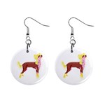 Chinese Crested 1  Button Earrings