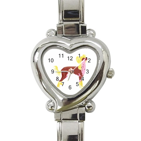 Chinese Crested Heart Italian Charm Watch from ArtsNow.com Front