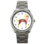 Chinese Crested Sport Metal Watch