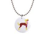 Chinese Crested 1  Button Necklace