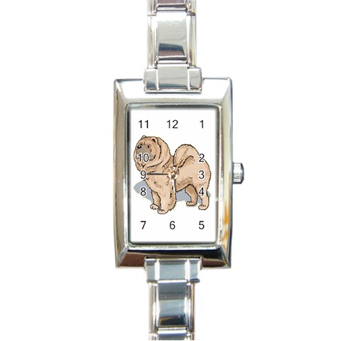 Chow Chow Rectangular Italian Charm Watch from ArtsNow.com Front