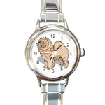 Chow Chow Round Italian Charm Watch