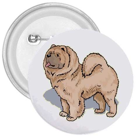 Chow Chow 3  Button from ArtsNow.com Front