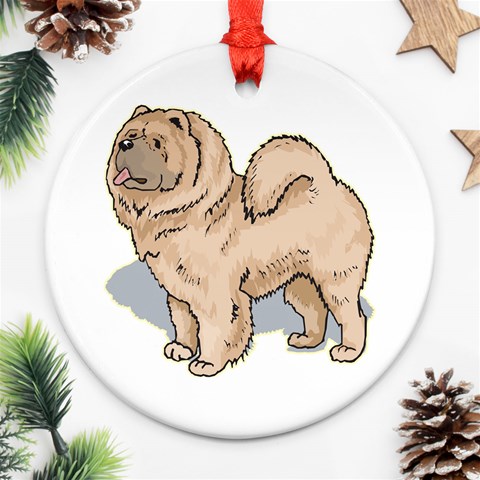 Chow Chow Ornament (Round) from ArtsNow.com Front