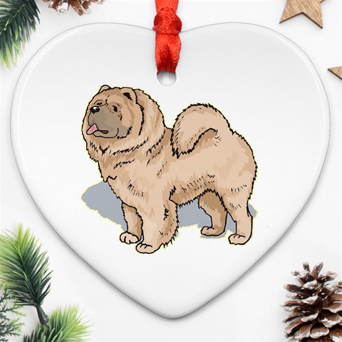 Chow Chow Ornament (Heart) from ArtsNow.com Front