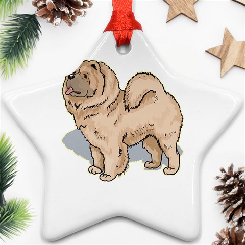 Chow Chow Ornament (Star) from ArtsNow.com Front