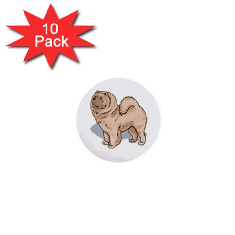 Chow Chow 1  Mini Button (10 pack)  from ArtsNow.com Front