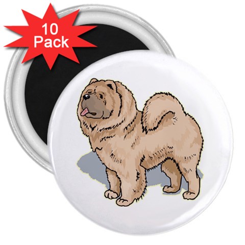 Chow Chow 3  Magnet (10 pack) from ArtsNow.com Front