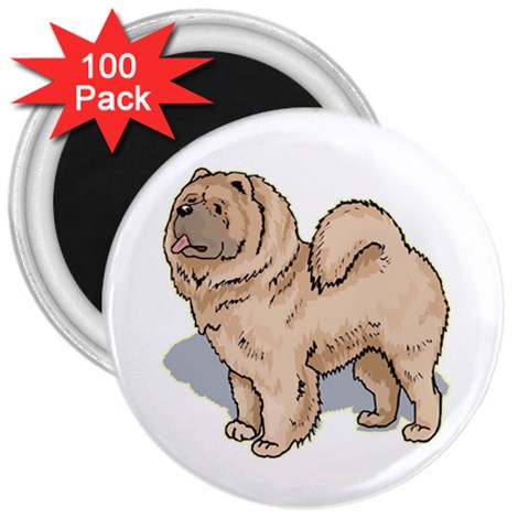 Chow Chow 3  Magnet (100 pack) from ArtsNow.com Front