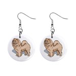 Chow Chow 1  Button Earrings