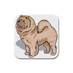 Chow Chow Rubber Square Coaster (4 pack)