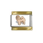 Chow Chow Gold Trim Italian Charm (9mm)