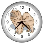 Chow Chow Wall Clock (Silver)