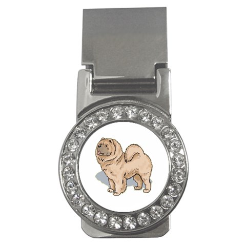 Chow Chow Money Clip (CZ) from ArtsNow.com Front